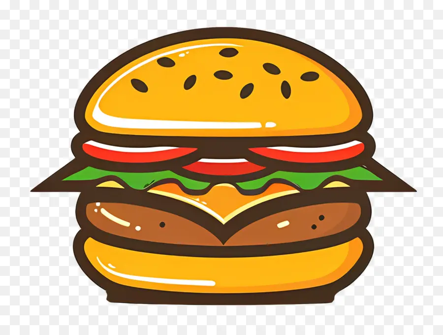 Hamburger Logosu，Basit Burger PNG