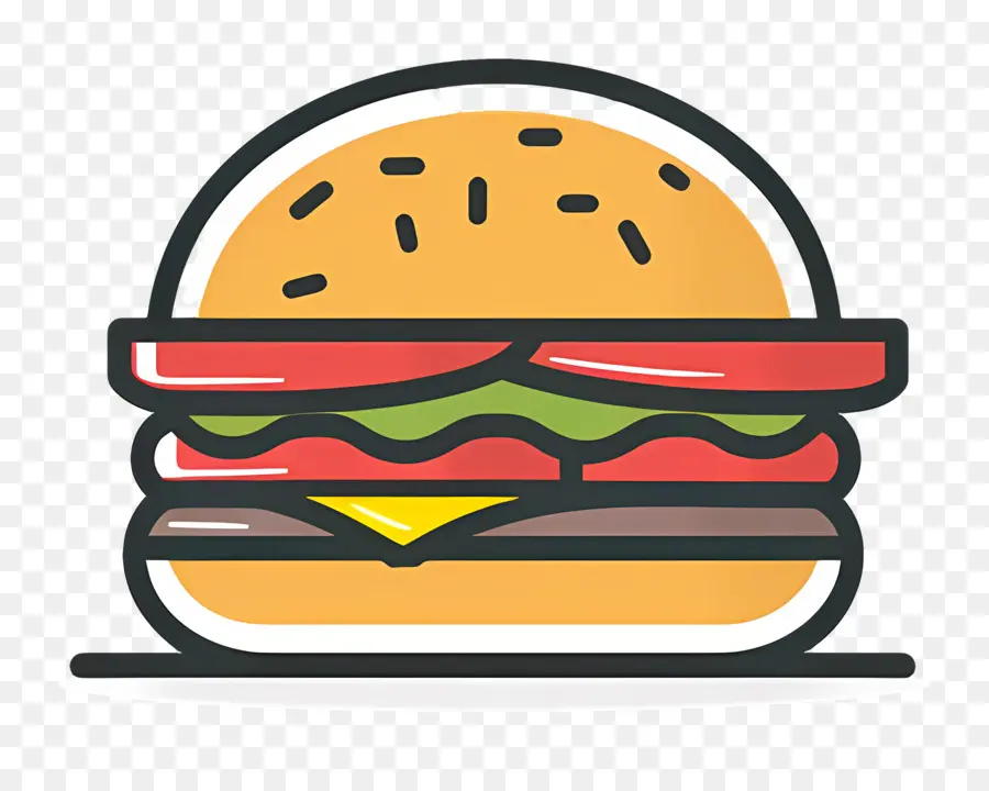 Hamburger Logosu，Basit Burger PNG