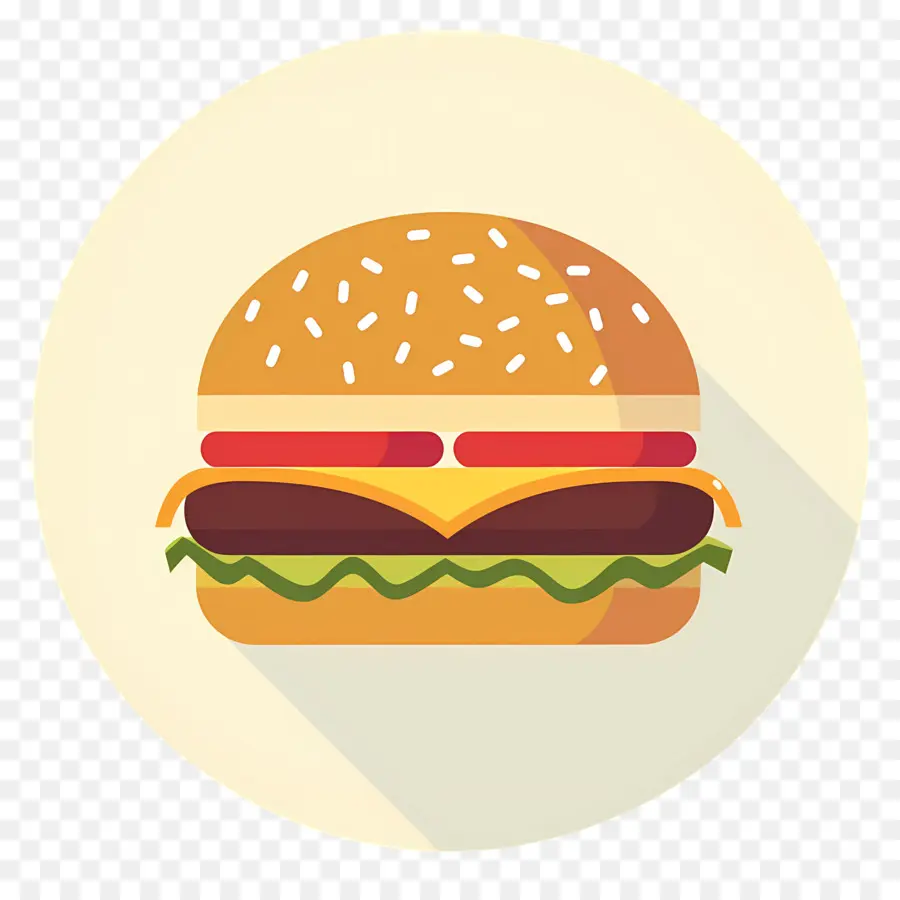 Hamburger Logosu，Renkli Burger PNG