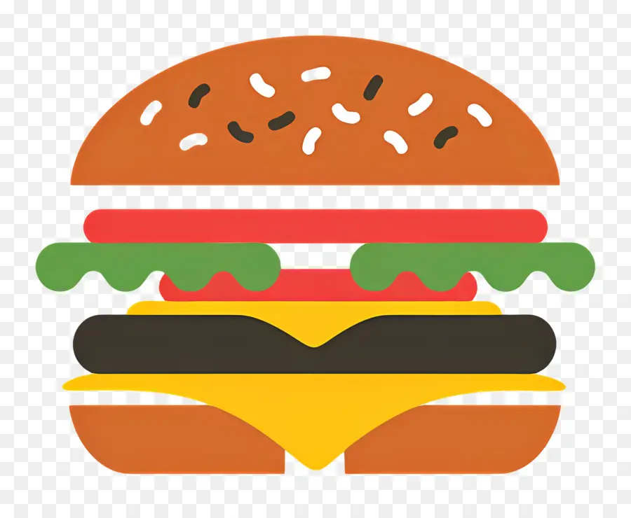 Hamburger Logosu，Basit Burger PNG