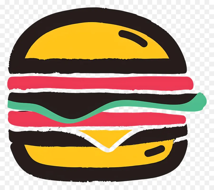 Hamburger Logosu，Renkli Burger PNG