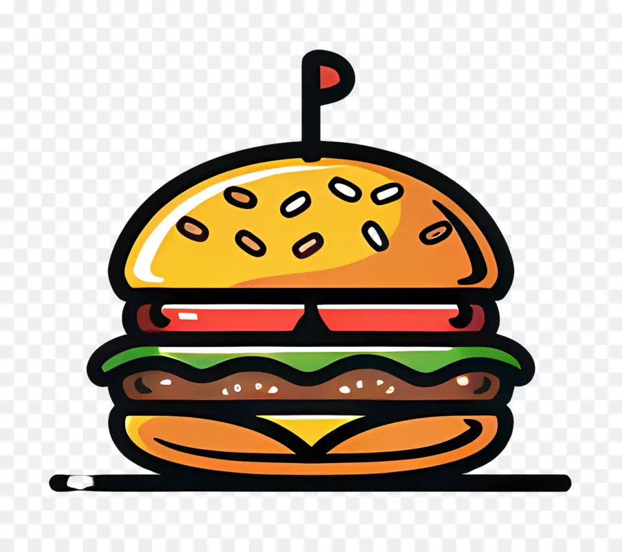 Hamburger Logosu，Basit Burger PNG