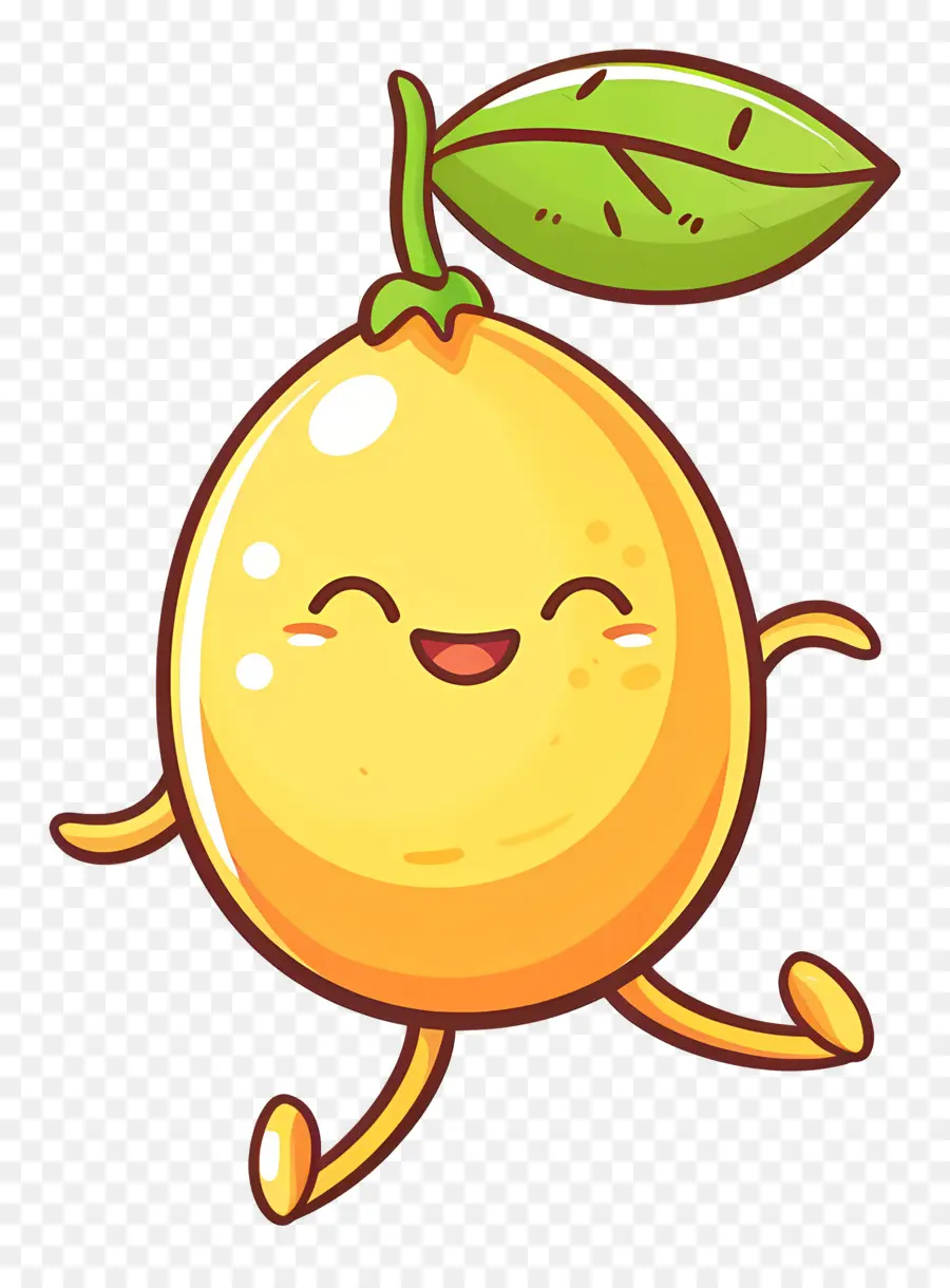 Limon Kawaii，Sarı Limon PNG