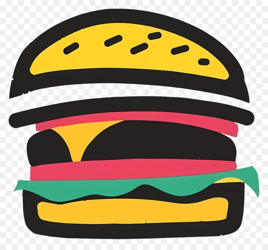 Hamburger Logosu，Basit Burger PNG