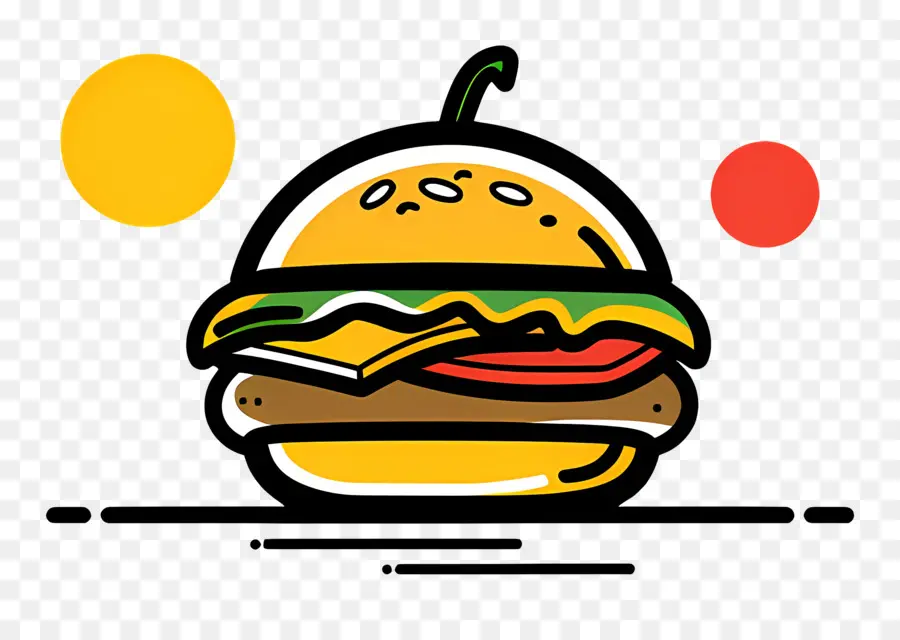 Hamburger Logosu，Karikatür Burger PNG