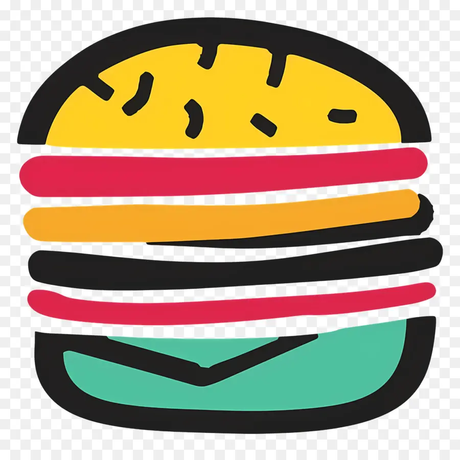 Hamburger Logosu，Stilize Burger PNG