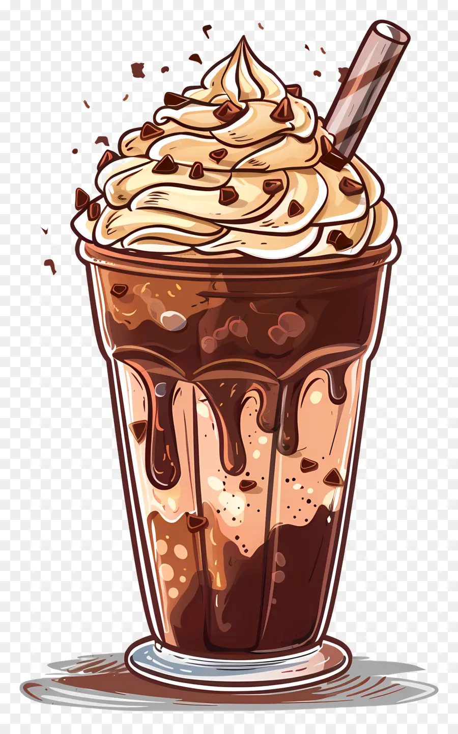 Frappuccino，Çikolatalı Milkshake PNG