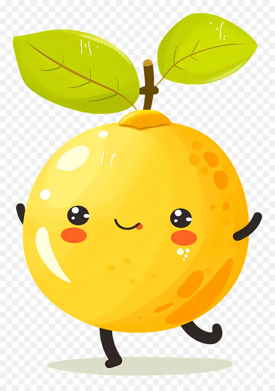 Limon Kawaii，Sarı Limon PNG