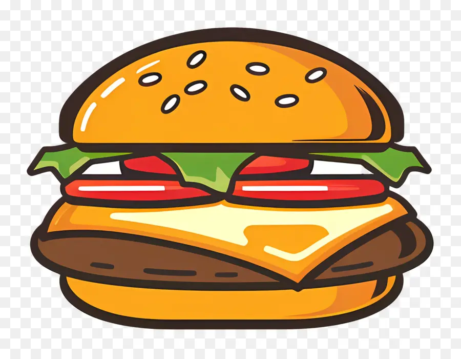 Hamburger Logosu，Renkli Burger PNG