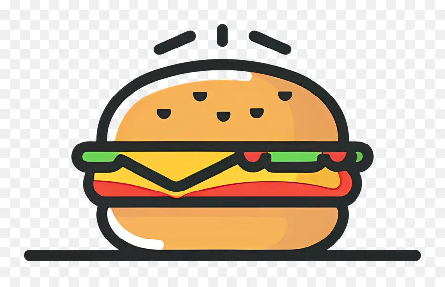 Hamburger Logosu，Karikatür Burger PNG