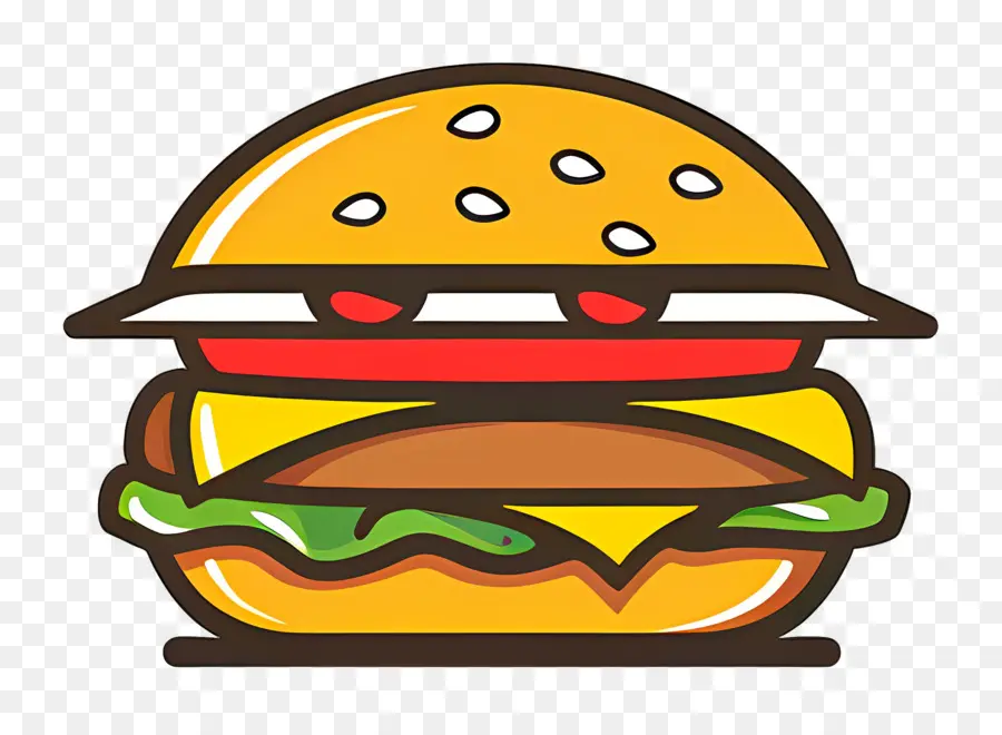 Hamburger Logosu，Karikatür Burger PNG