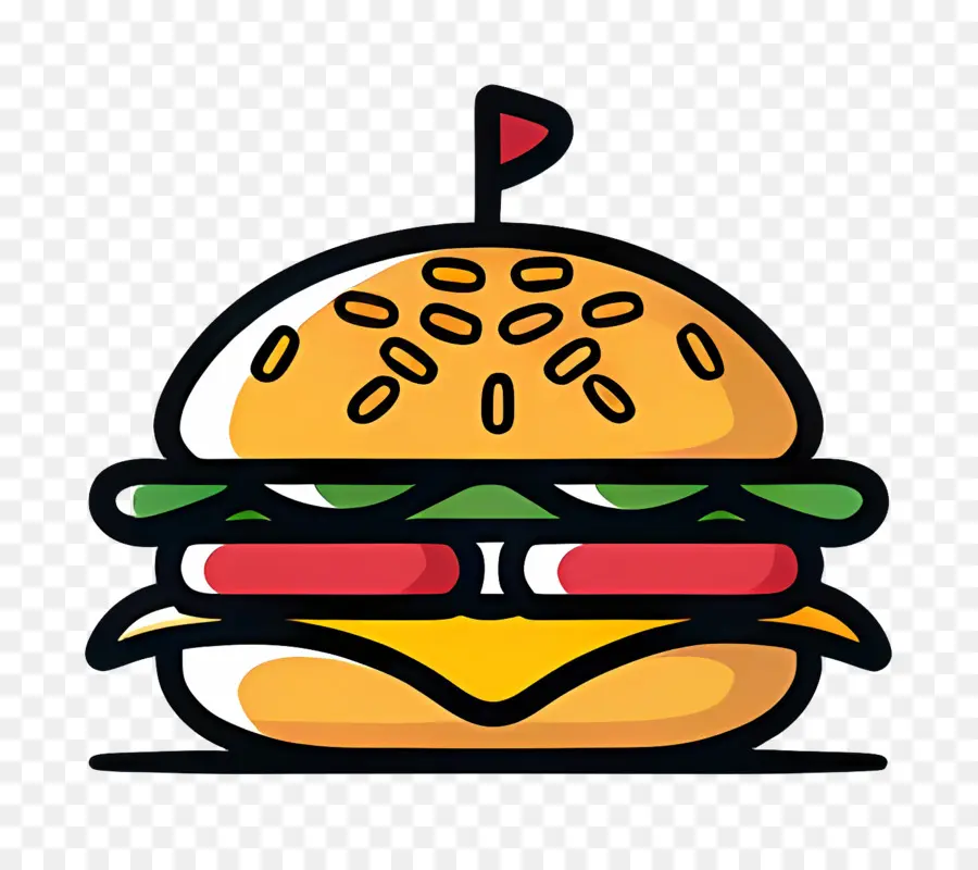 Hamburger Logosu，Basit Burger PNG