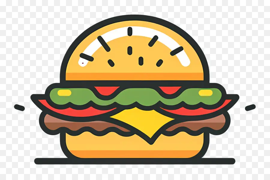 Hamburger Logosu，Basit Burger PNG