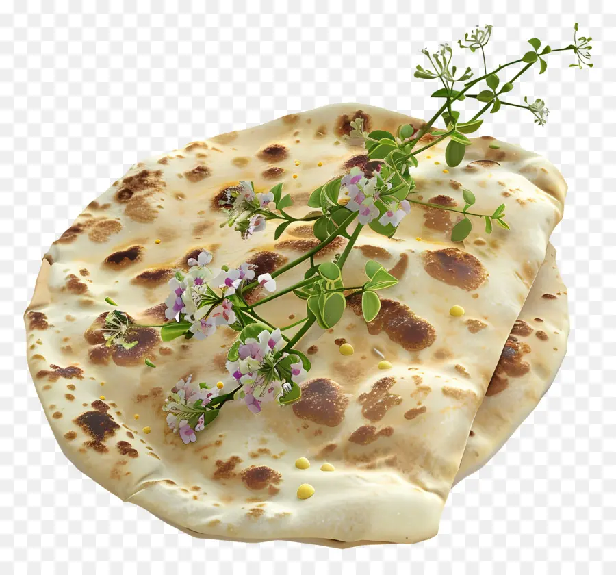 Naan Ekmeği，Çiçekli Gözleme PNG