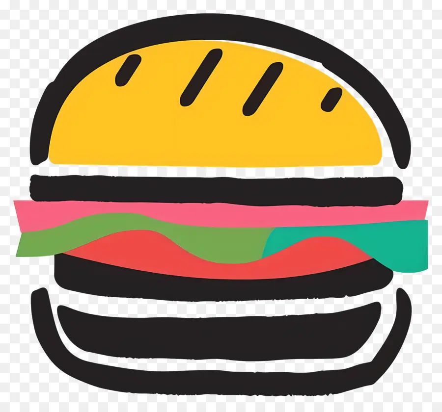 Hamburger Logosu，Stilize Burger PNG