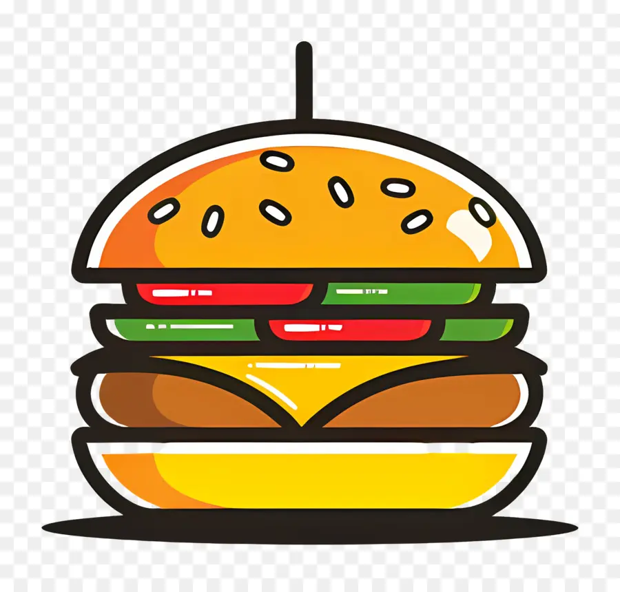 Hamburger Logosu，Basit Burger PNG