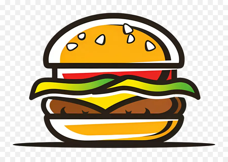 Hamburger Logosu，Renkli Burger PNG