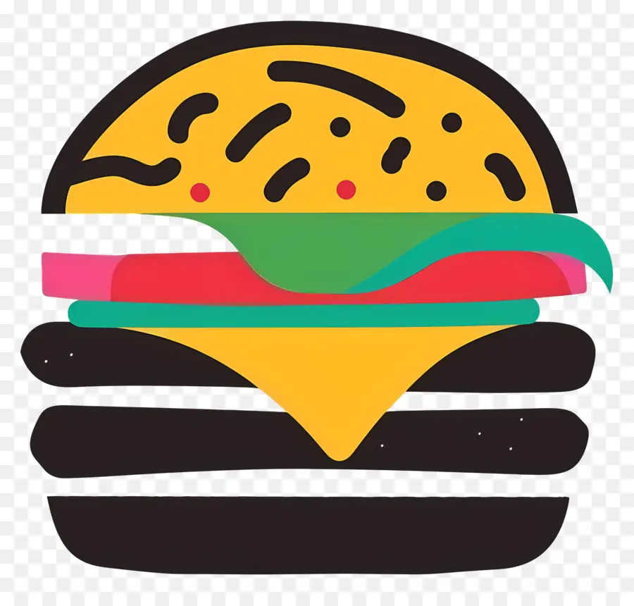 Hamburger Logosu，Renkli Burger PNG