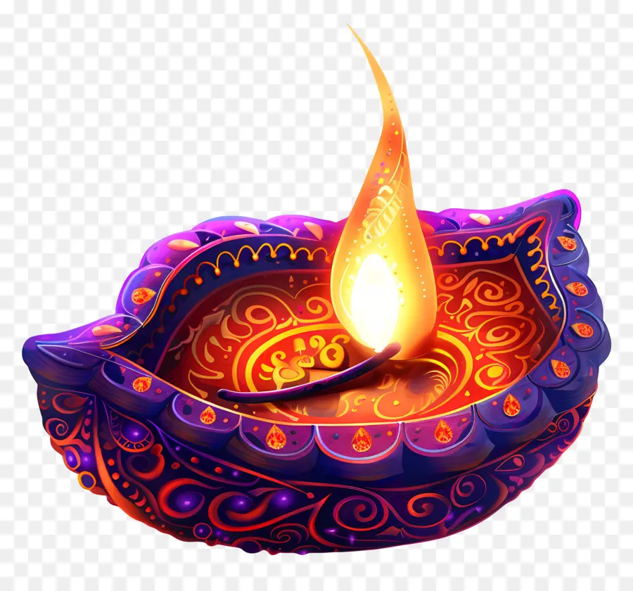 Diwali Lambası，Dekoratif Dia PNG