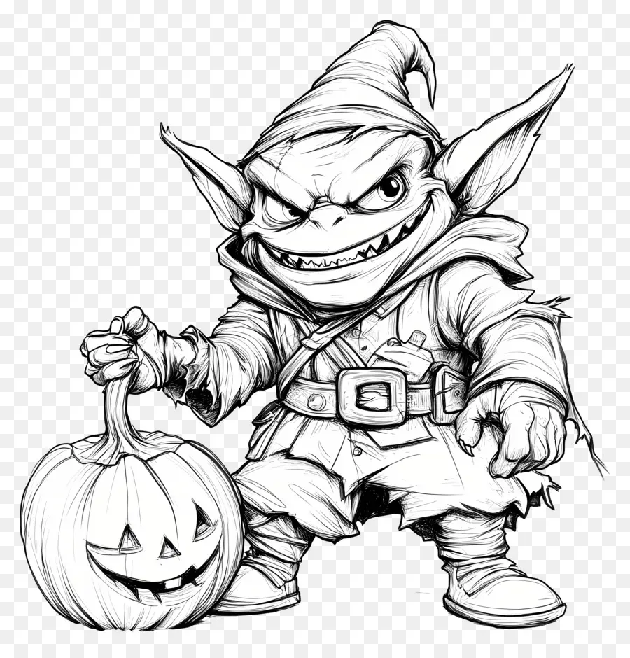 Goblin Balkabağı，Balkabağı Ile Karikatür Goblin PNG