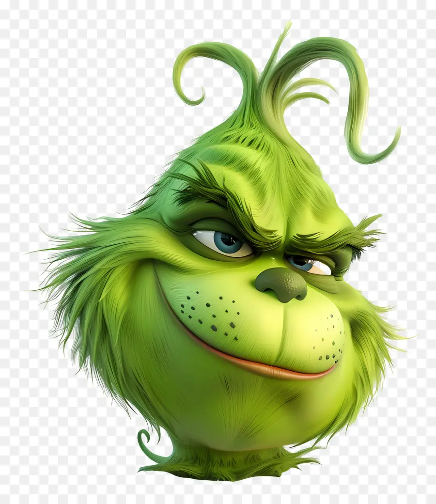 Karikatür Grinch，Yeşil Karakter PNG