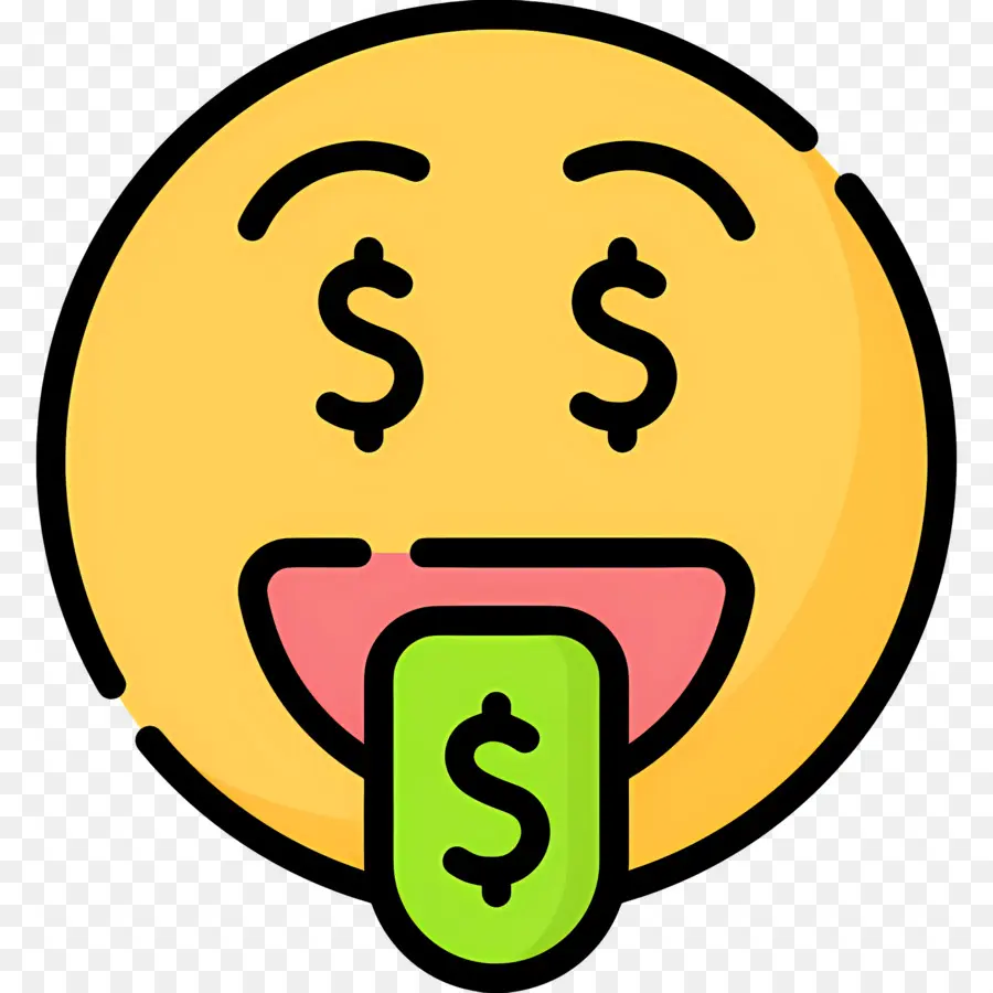 Para，Dolar Gözlü Emoji PNG