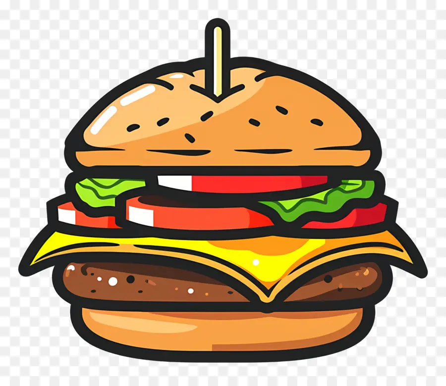 Hamburger Logosu，Basit Burger PNG