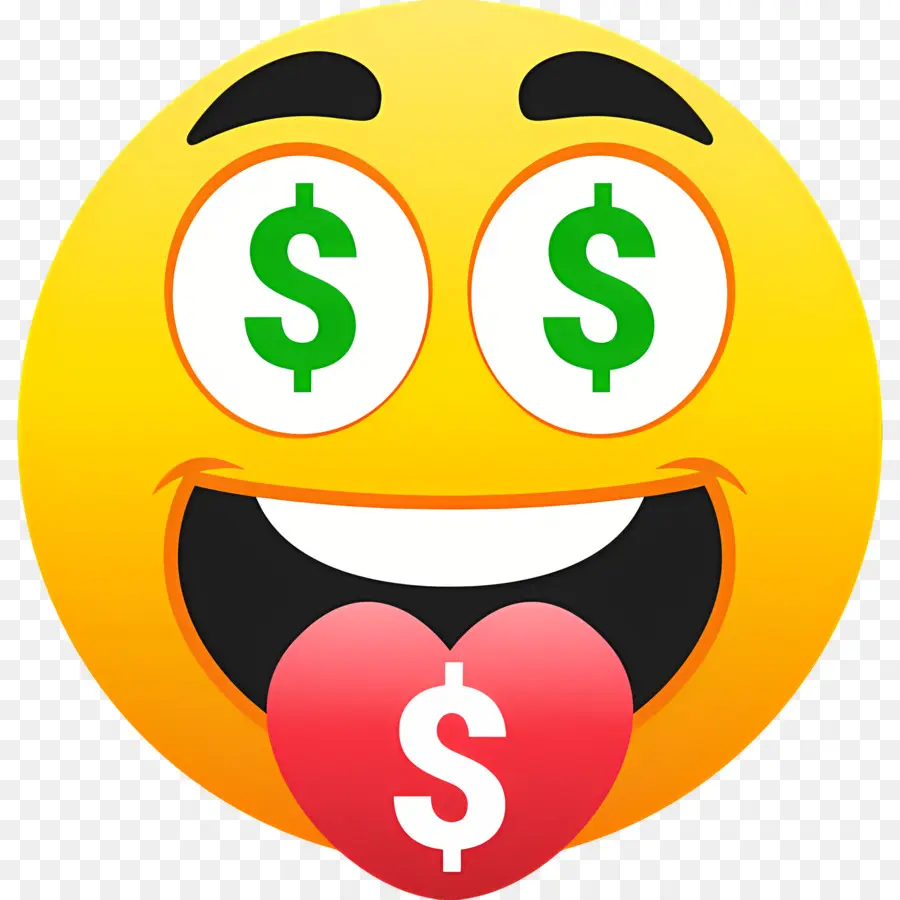 Para，Dolar Gözlü Emoji PNG