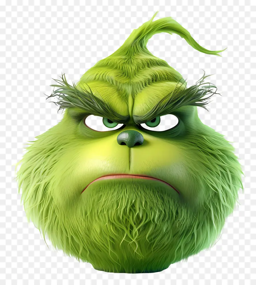 Karikatür Grinch，Huysuz Yeşil Karakter PNG