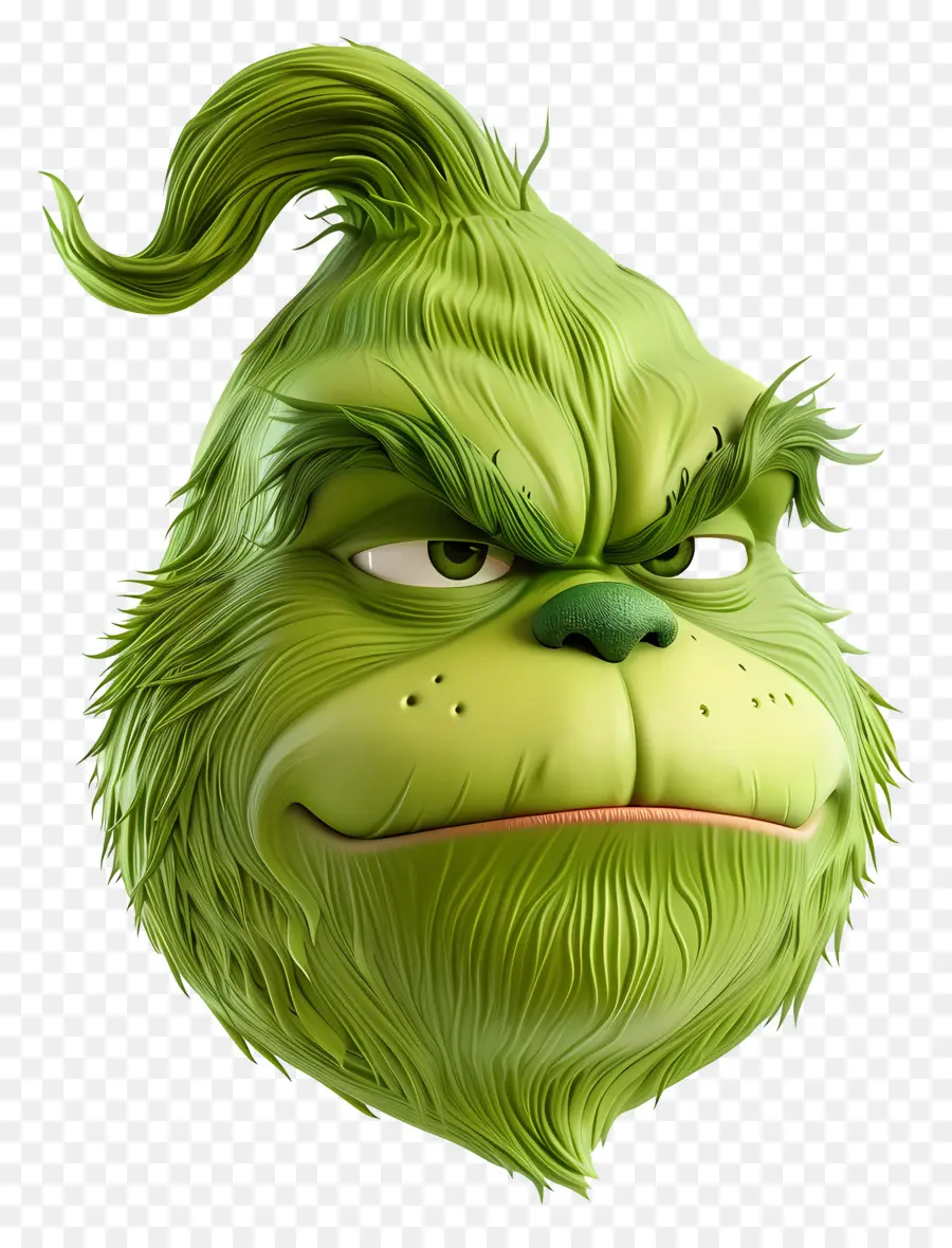 Karikatür Grinch，Huysuz Yeşil Karakter PNG