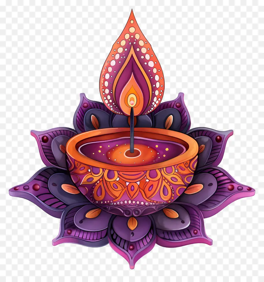 Diwali Lambası，Dekoratif Dia PNG