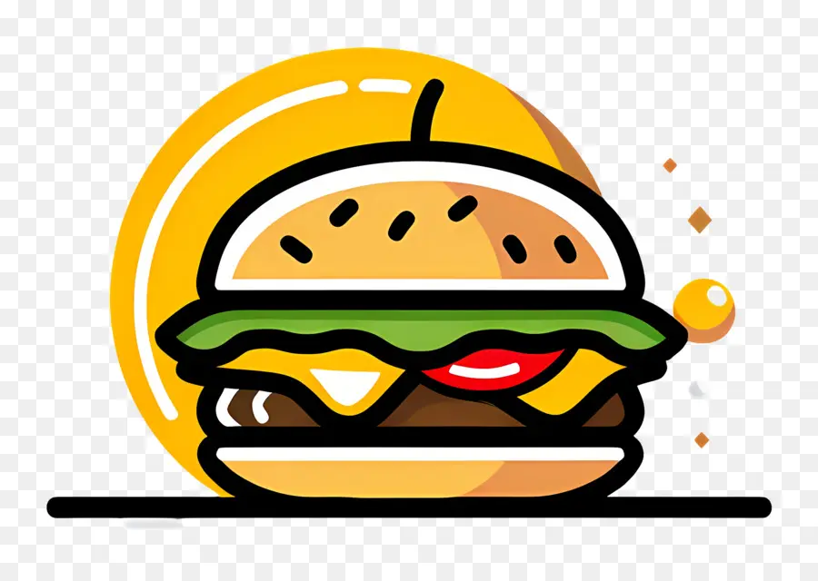 Hamburger Logosu，Karikatür Burger PNG