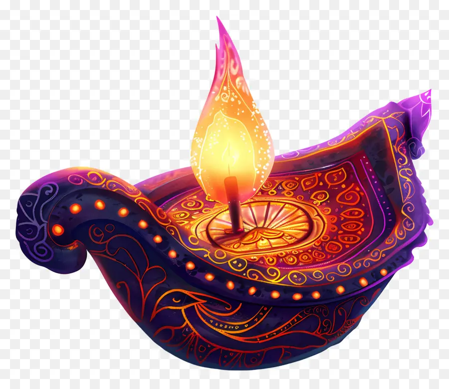 Diwali Lambası，Dekoratif Dia PNG