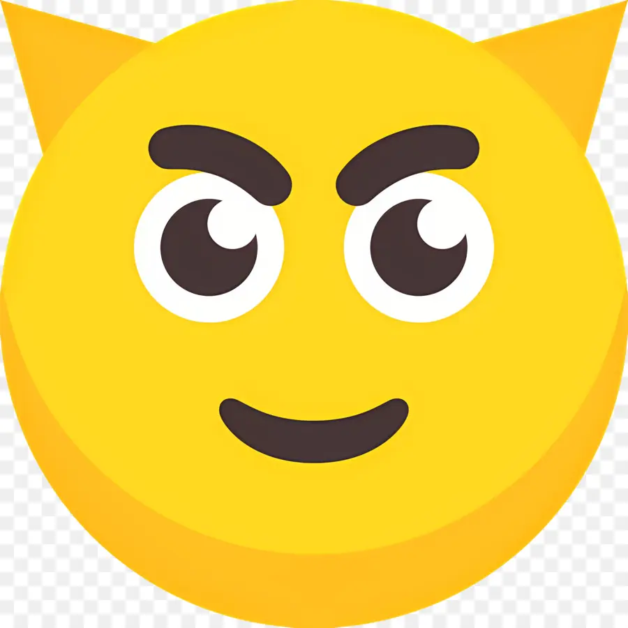 Emoji şeytan，Sarı Emoji PNG