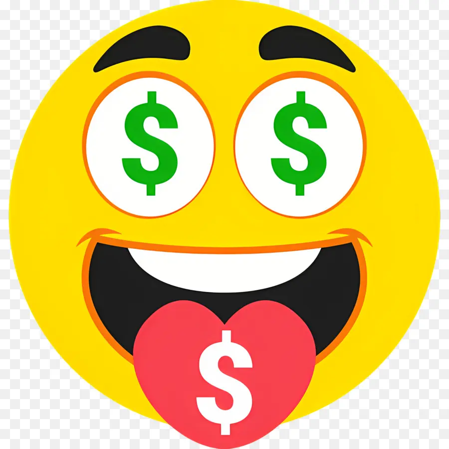 Para，Dolar Gözlü Emoji PNG