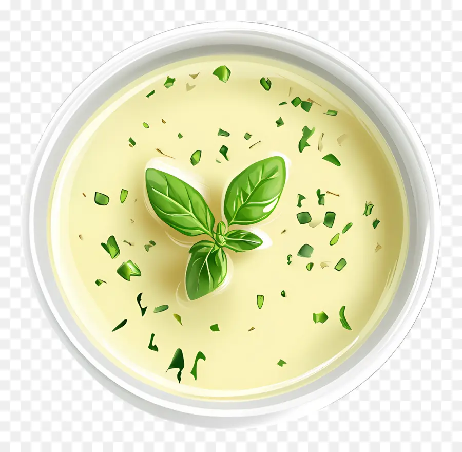 Vichyssoise，Fesleğenli Kremalı çorba PNG