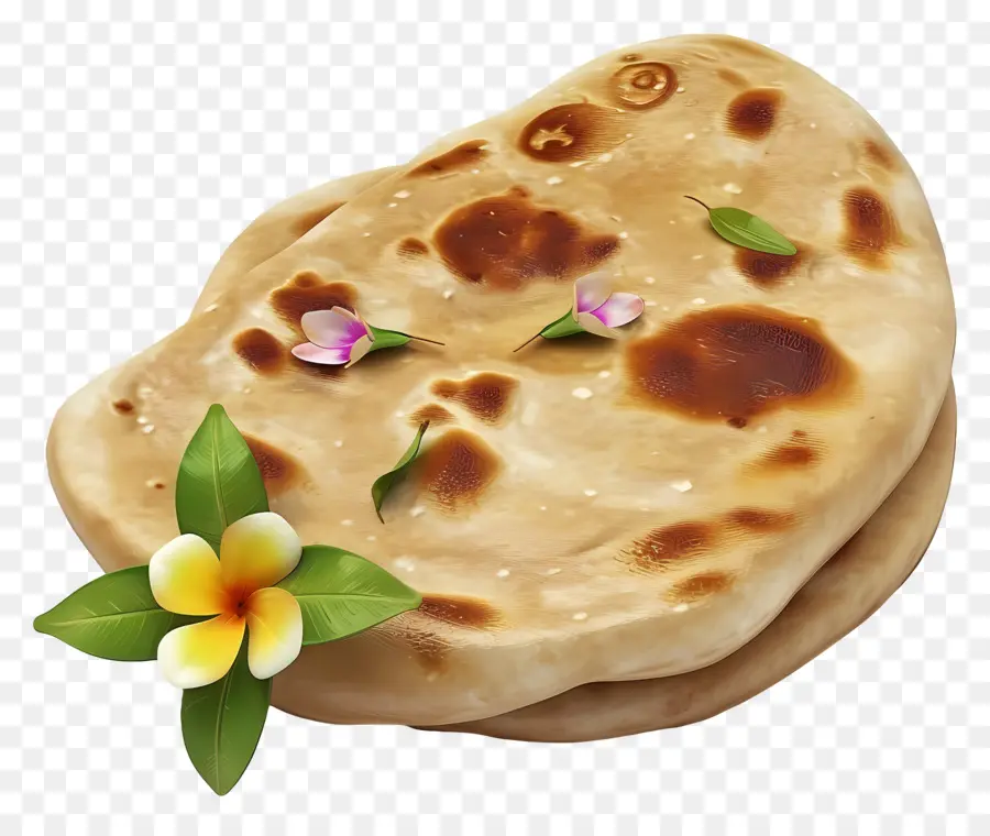 Naan Ekmeği，Çiçekli Gözleme PNG