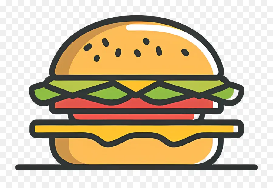 Hamburger Logosu，Karikatür Burger PNG