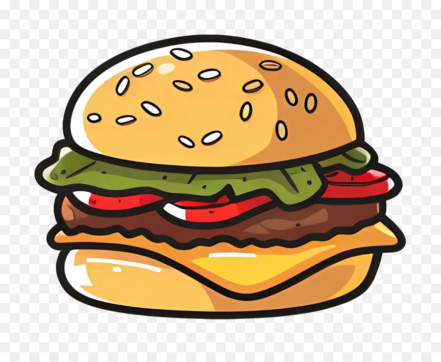 Hamburger Logosu，Karikatür Burger PNG