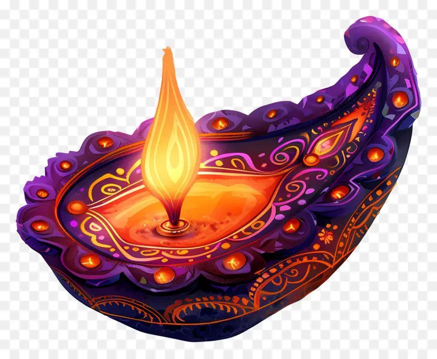 Diwali Lambası，Dekoratif Dia PNG