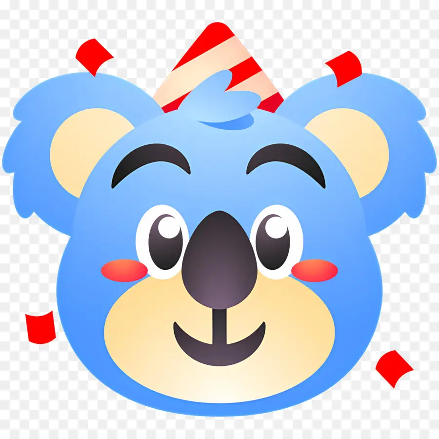 Doğum Günü Emojisi，Mavi Koala PNG