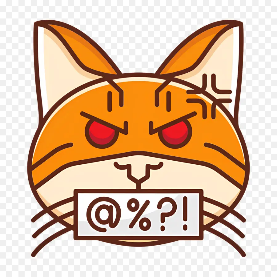 Kedi Emojisi，Kızgın Kedi PNG