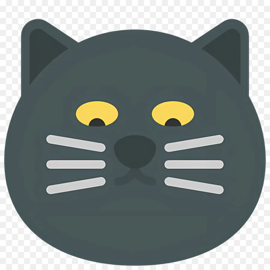 Kedi Emojisi，Gri Kedi Yüzü PNG