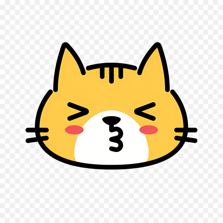 Kedi Emojisi，Kedi öpüşme PNG