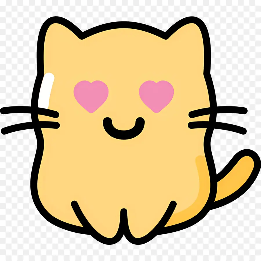 Kedi Emojisi，Sarı Kedi PNG