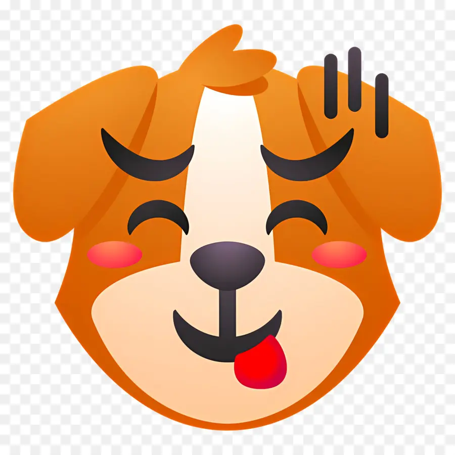 Köpek Emojisi，Göz Kırpan Köpek PNG