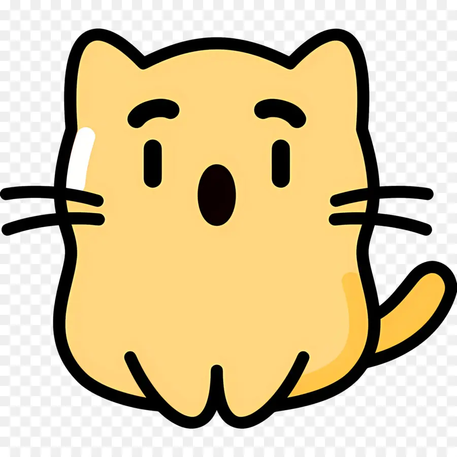 Kedi Emojisi，Sarı Kedi PNG