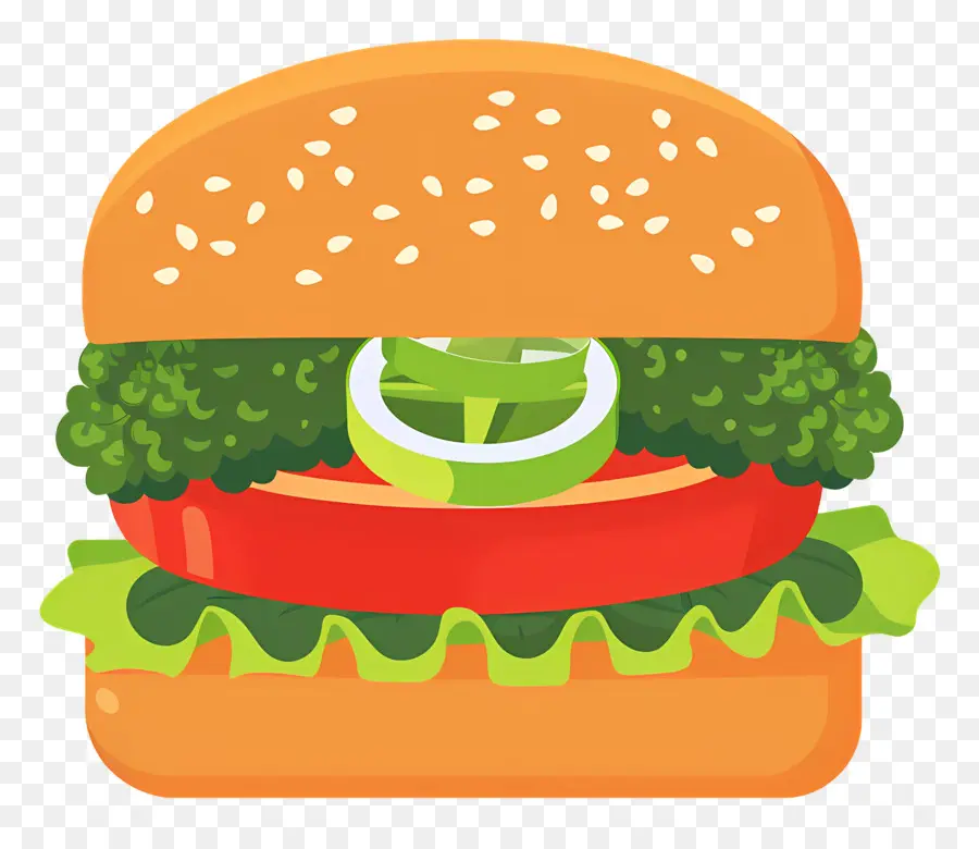 Sebzeli Burger，Hamburger PNG