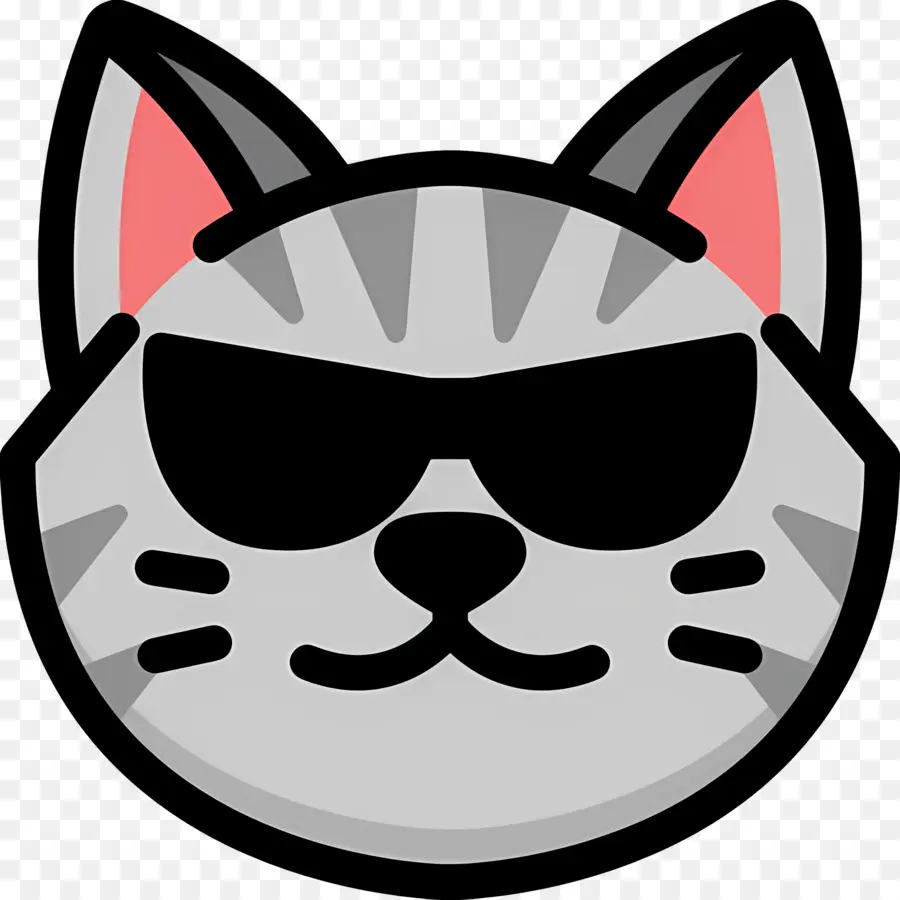 Kedi Emojisi，Güneş Gözlüklü Kedi PNG