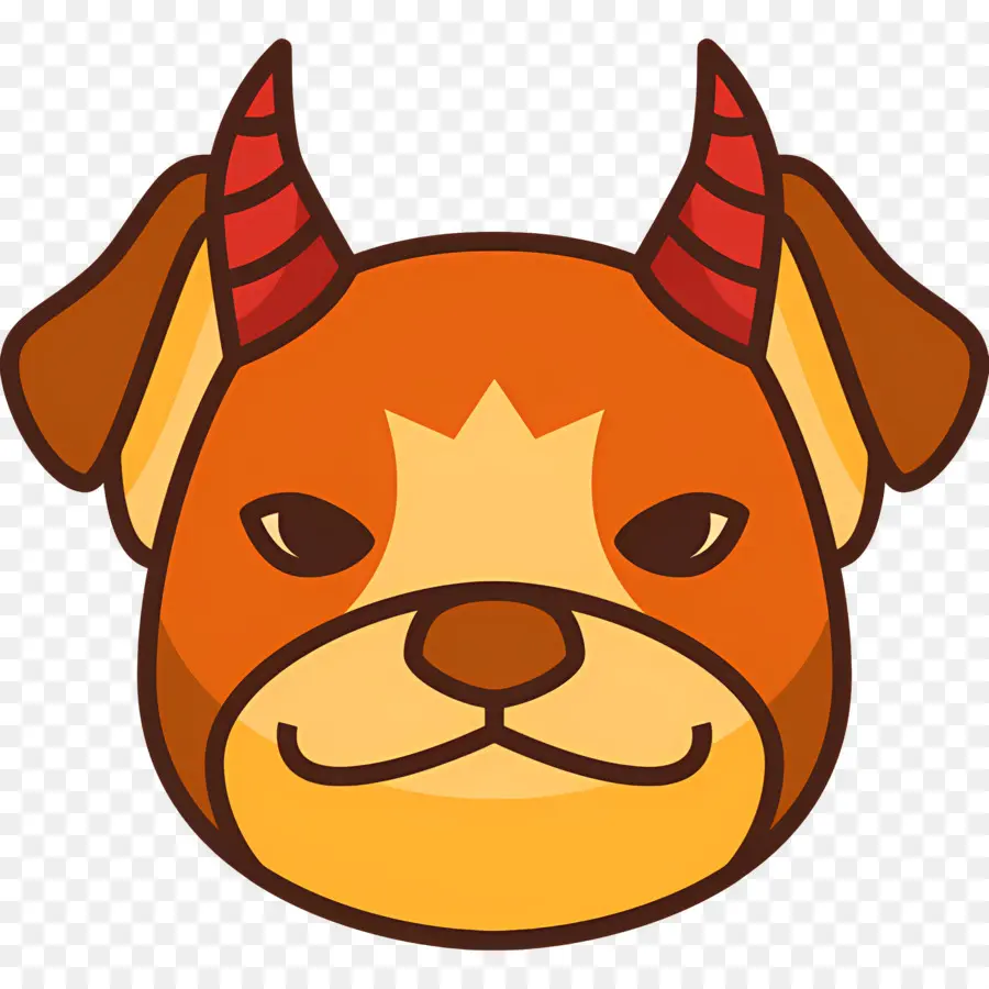 Köpek Emojisi，Boynuzlu Köpek PNG